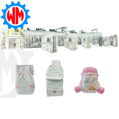 comprar 2025 Nueva máquina de fabricación de pañales para bebés de servicio completo con control PLC con sistema de embalaje online manufacture