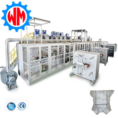 comprar Máquina de fabricación de pañales para bebés de alta velocidad con servo completo Control PLC con sistema de embalaje online manufacture