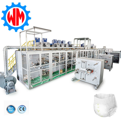 Máquina de fabricación de pañales para bebés de alta eficiencia con servo completo Control inteligente PLC Exportación global