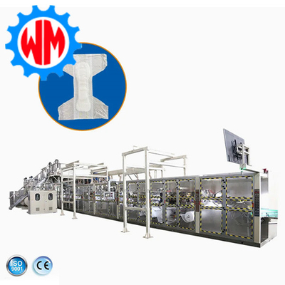 Máquina desechable para hacer pañales de bebé 600 pcs por minuto con sistema de empaquetado