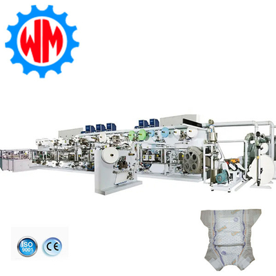 Fácil mantenimiento máquina de hacer pañales para bebés distribución de material automatizado