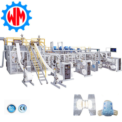 97% de calificación con 250-450pcs/min. máquina de hacer pañales para adultos