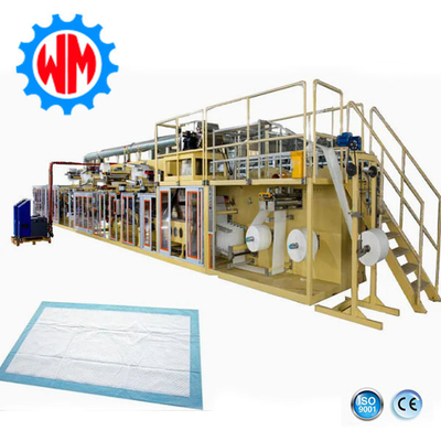 Máquina de fabricación de almohadillas automática de servo completo con control PLC Línea de producción de almohadillas de enfermería