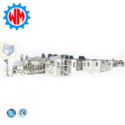 Fácil mantenimiento Máquina de fabricación de pañales para bebés de cintura de anillo grande de servo completo con CE
