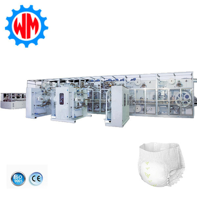 Línea de producción de pañales para bebés de cintura de anillo grande con servo completo de baja energía con CE