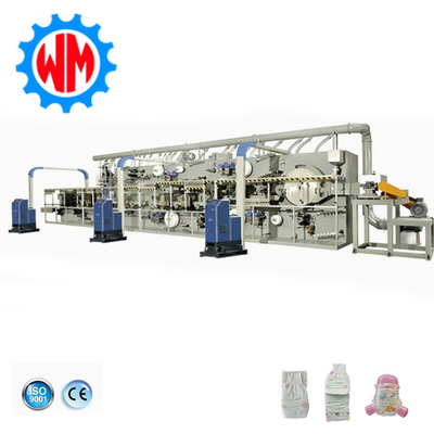 Fabrica de proveedores de servo completo anillo grande cintura de bebé pañales de fabricación de máquinas con CE
