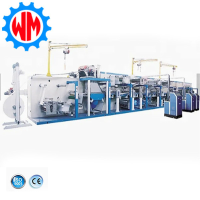 Máquina de hacer pañales para bebés de cintura de anillo grande automático completo con sistema de embalaje Exportación global